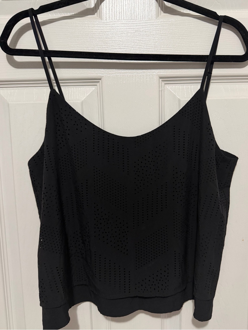 Athleta Black Perforated Double-Strap Camisole